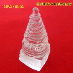 118 CT Natural Crystal Shree Yantra | Sphatik Shri Yantra | Shree Maha Laxmi Yantra